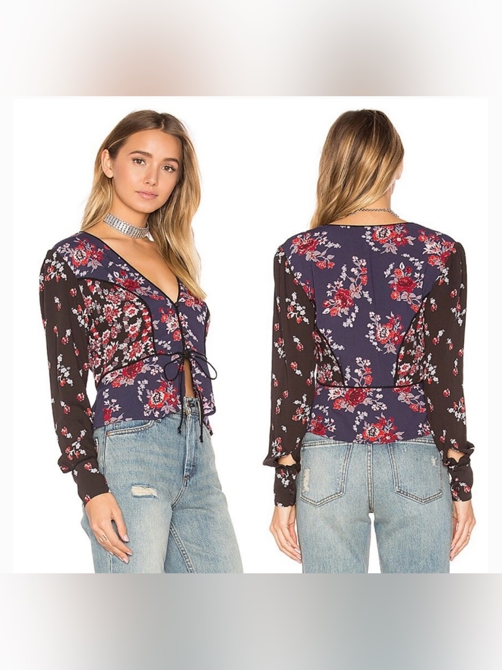 Free People "Way the World Turns" Top Size L